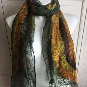 Green Silk Scarf  